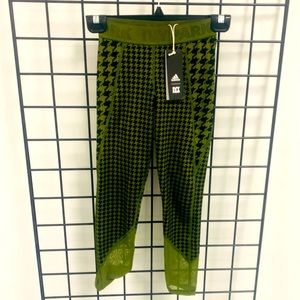 ADIDAS X IVY PARK HALLS OF IVY GREEN HOUNDSTOOTH TIGHTS/LEGGINGS